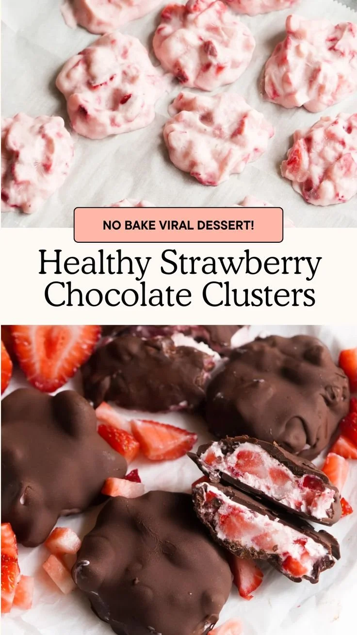 Chocolate Strawberry Yogurt Clusters for a delicious dessert