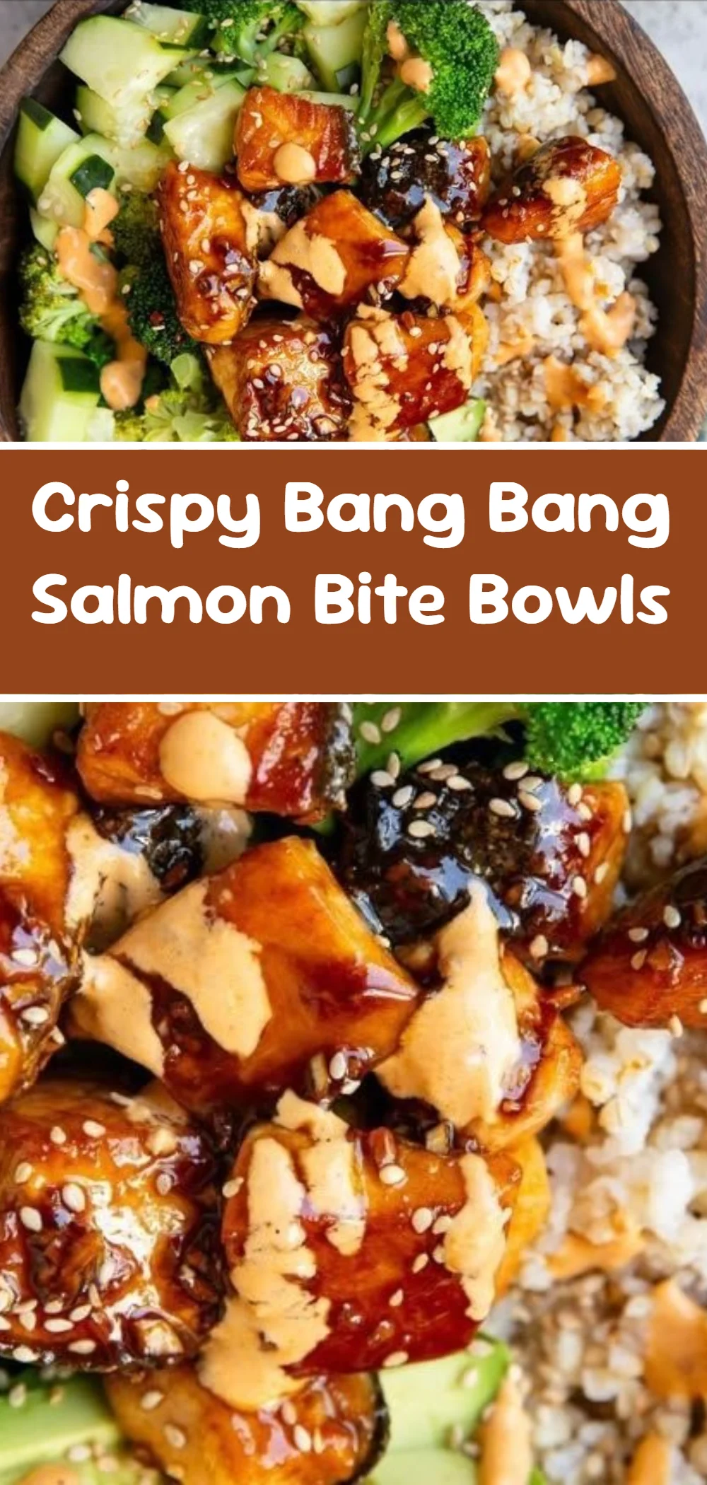 Crispy Bang Bang Salmon Bite Bowls