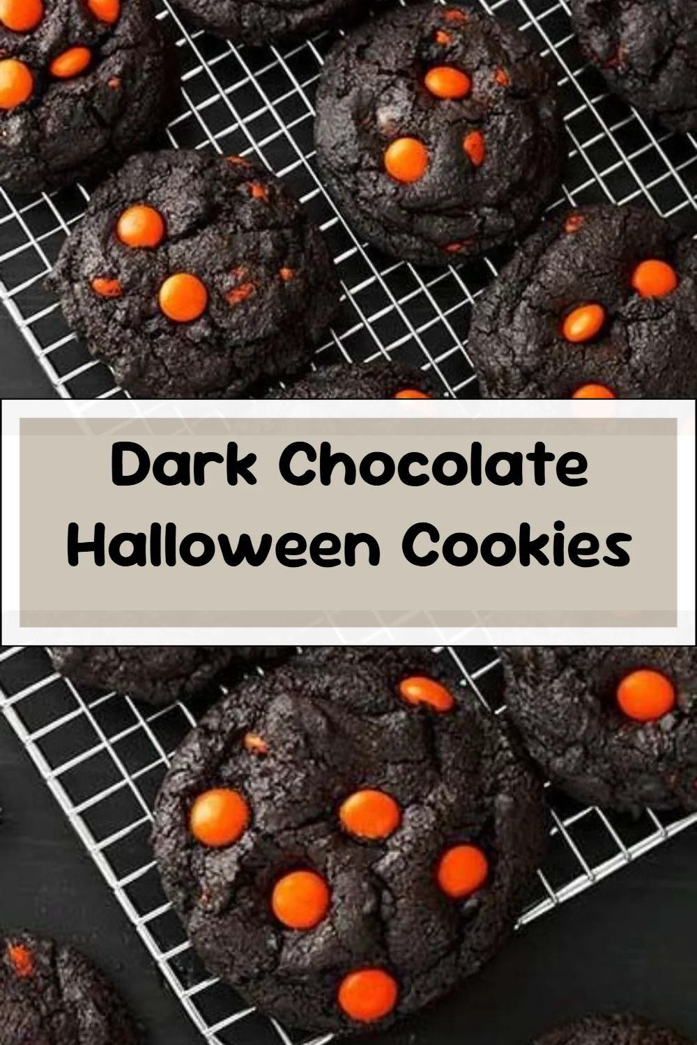 Dark Chocolate Halloween Cookies
