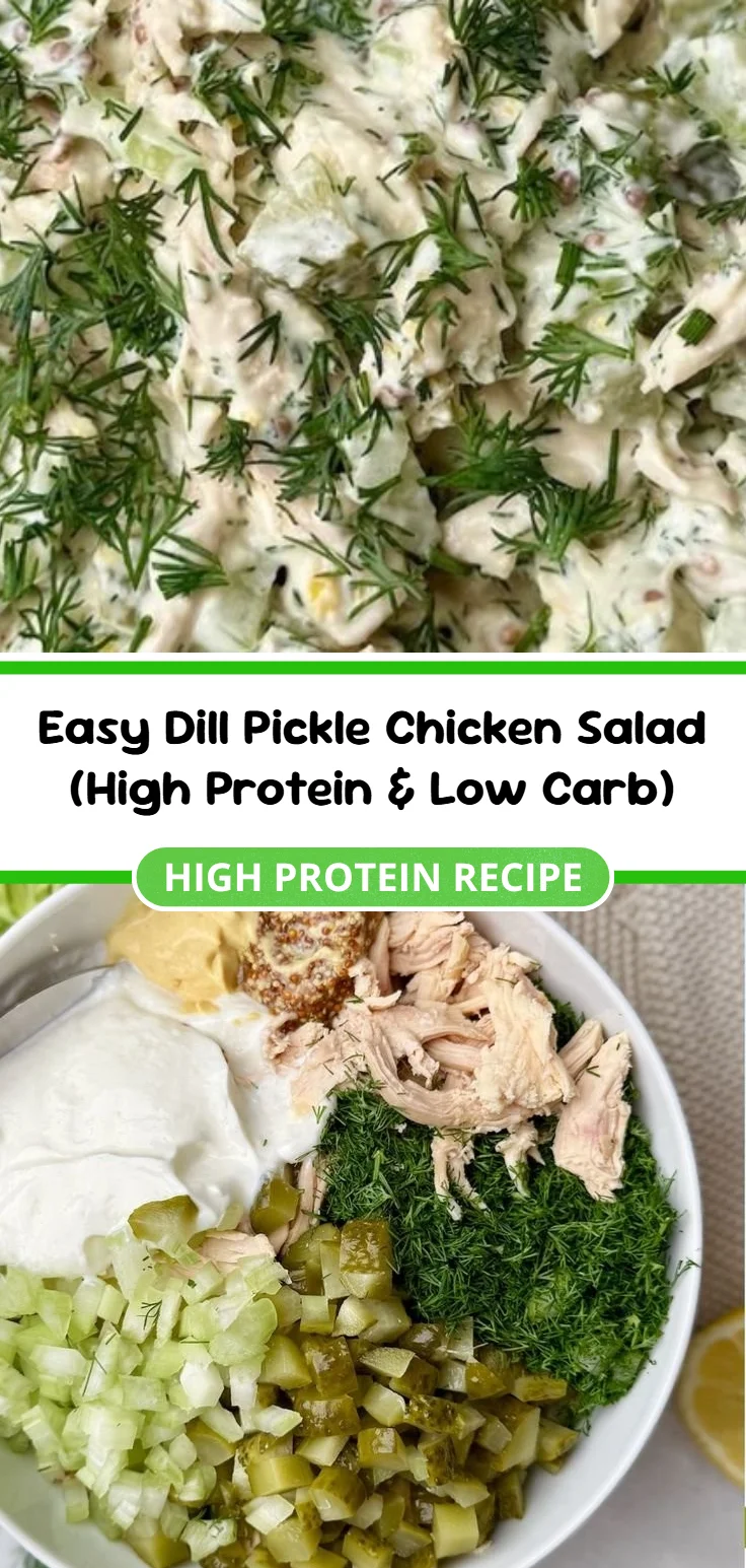 Easy Dill Pickle Chicken Salad (High Protein & Low Carb)