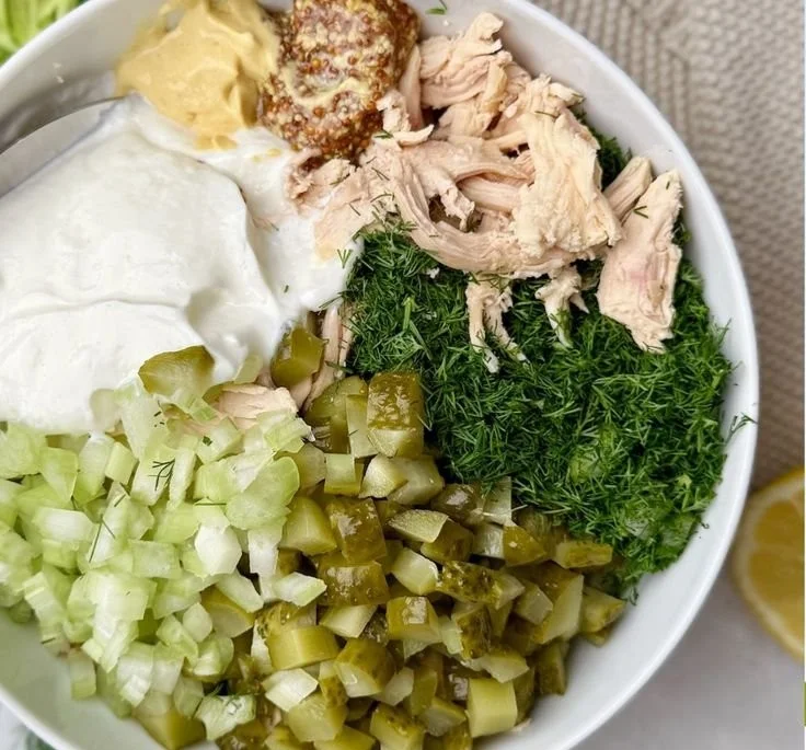 Easy Dill Pickle Chicken Salad (High Protein & Low Carb)