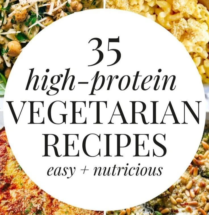 A variety of colorful vegetarian recipes for a delicious dinner.