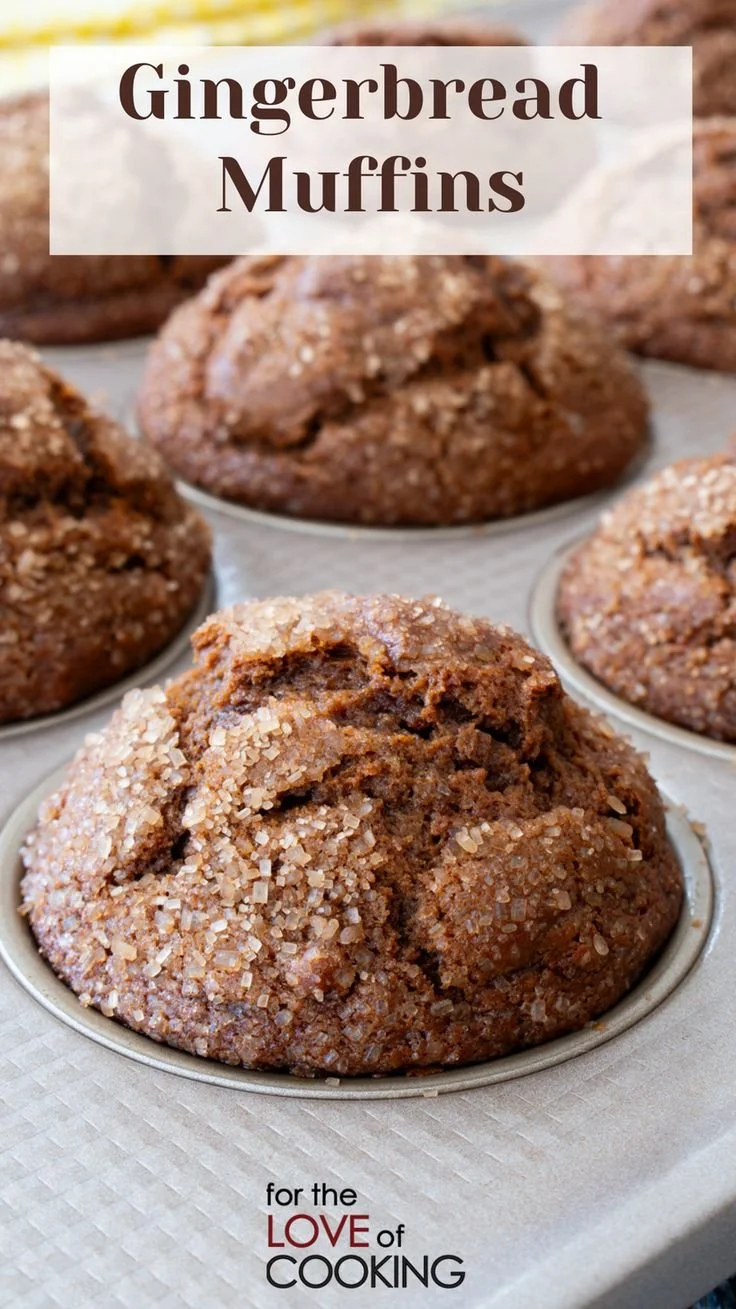 Freshly baked gingerbread muffins with spices and a delightful aroma