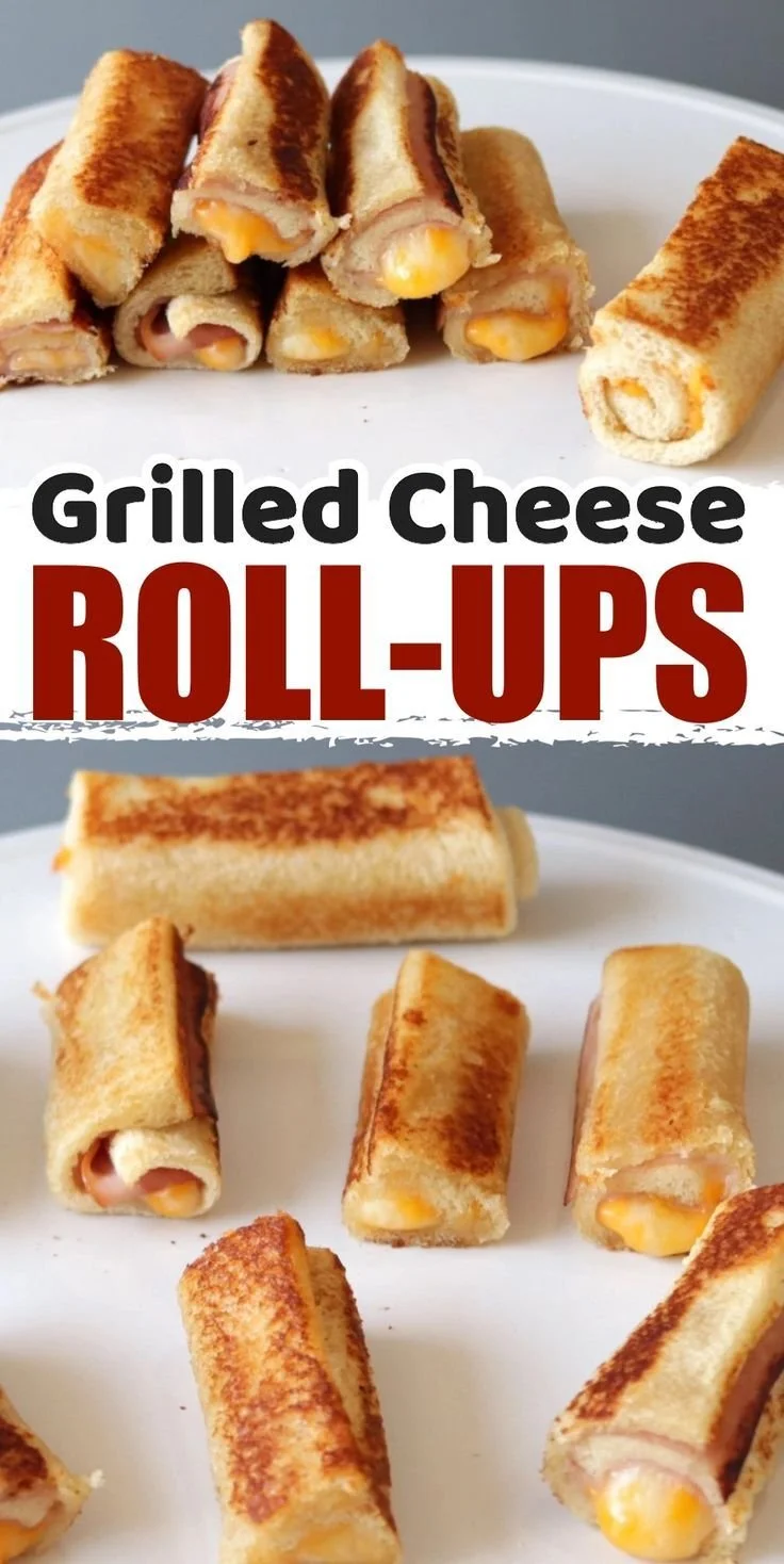 Delicious grilled cheese roll-ups served with dipping sauce.