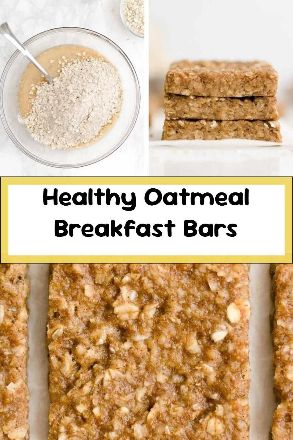 Healthy Oatmeal Breakfast Bars