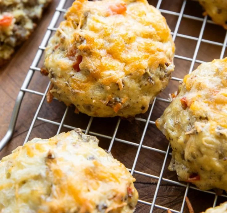 High-protein egg biscuits freshly baked and ready to enjoy
