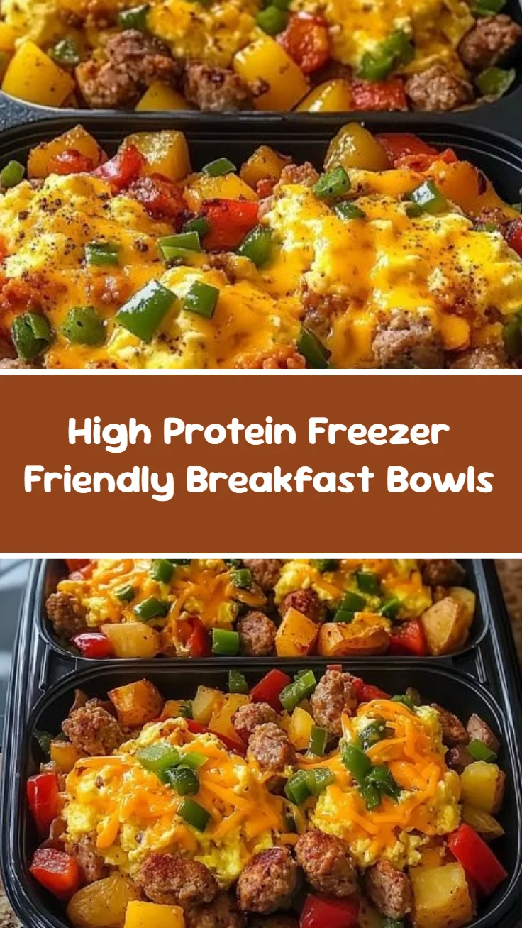 High Protein Freezer Friendly Breakfast Bowls