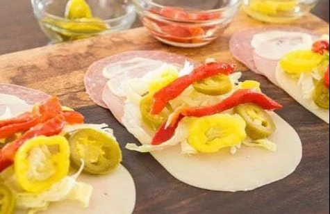 Grain-free Italian Sub Roll-Up with fresh ingredients