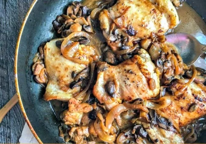 Low Carb Balsamic Chicken with Onions and Mushroom Recipe
