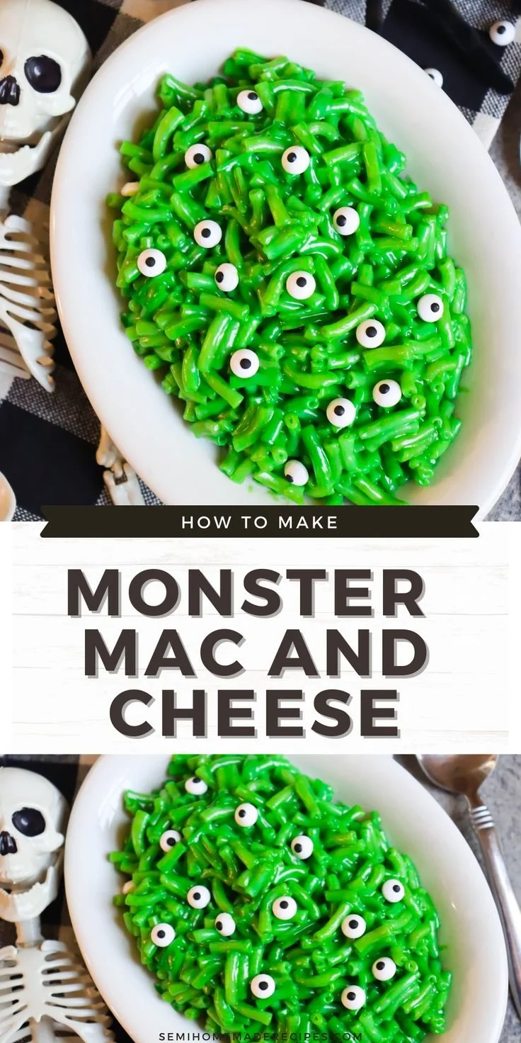 Delicious Monster Mac and Cheese topped with gooey cheese and savory toppings.
