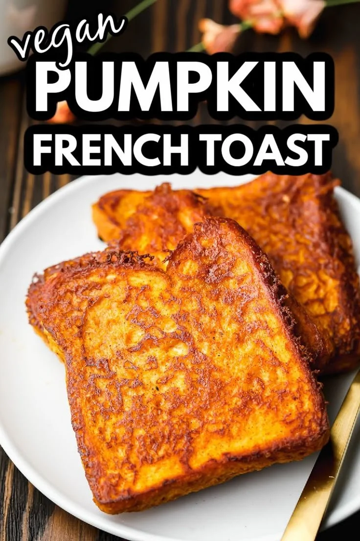 Delicious Pumpkin French Toast topped with syrup and spices.