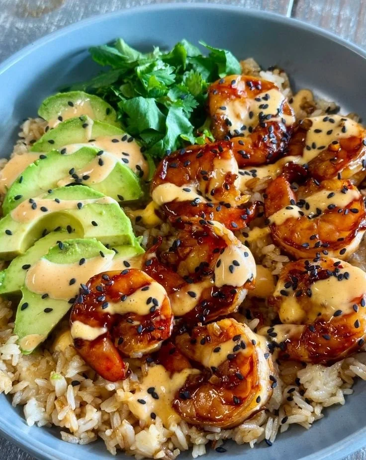 Teriyaki Shrimp Rice Bowls