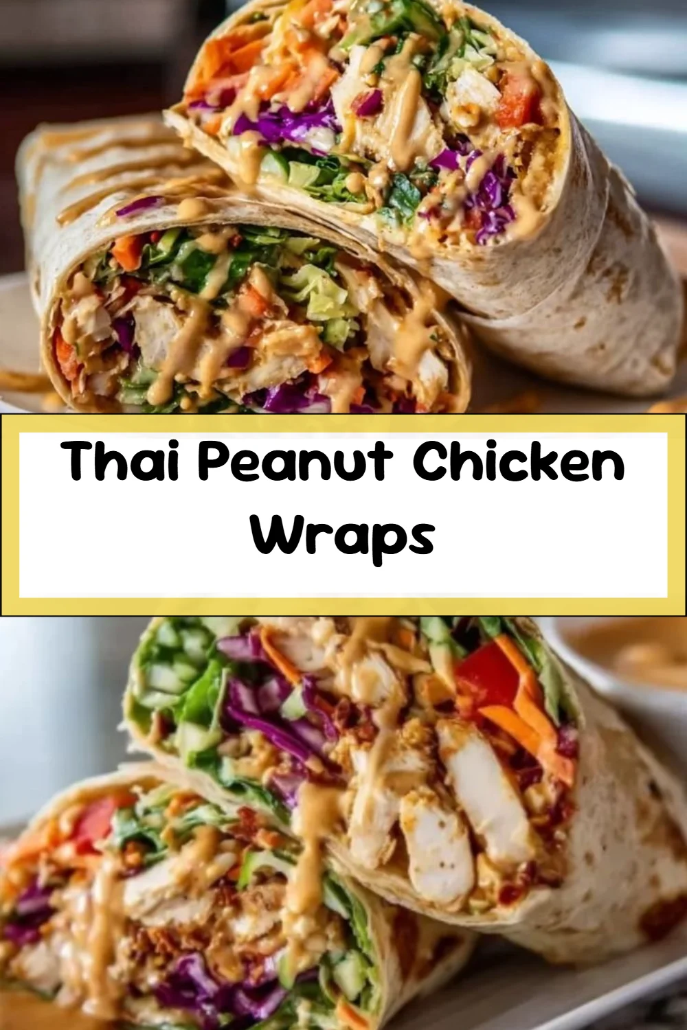 Thai Peanut Chicken Wraps