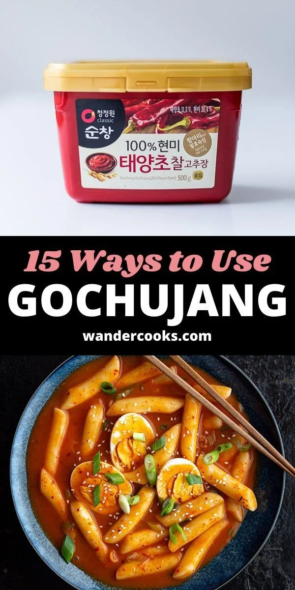 Dishes made with gochujang, the Korean chili paste for flavorful cooking