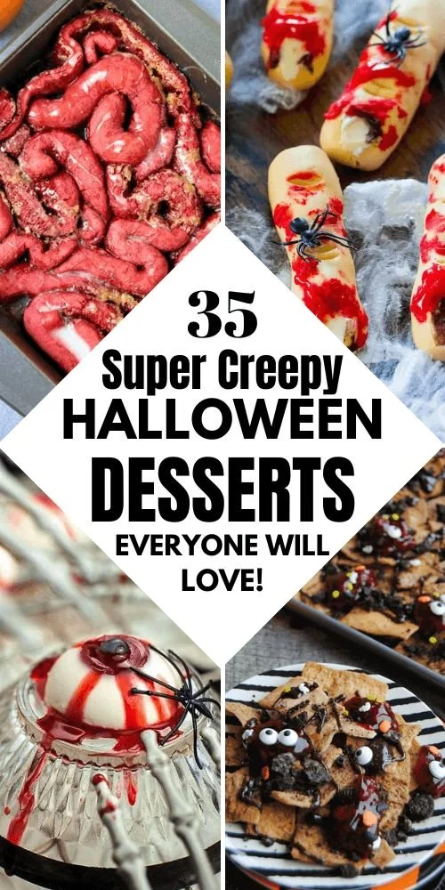 Variety of easy Halloween desserts for creepy parties
