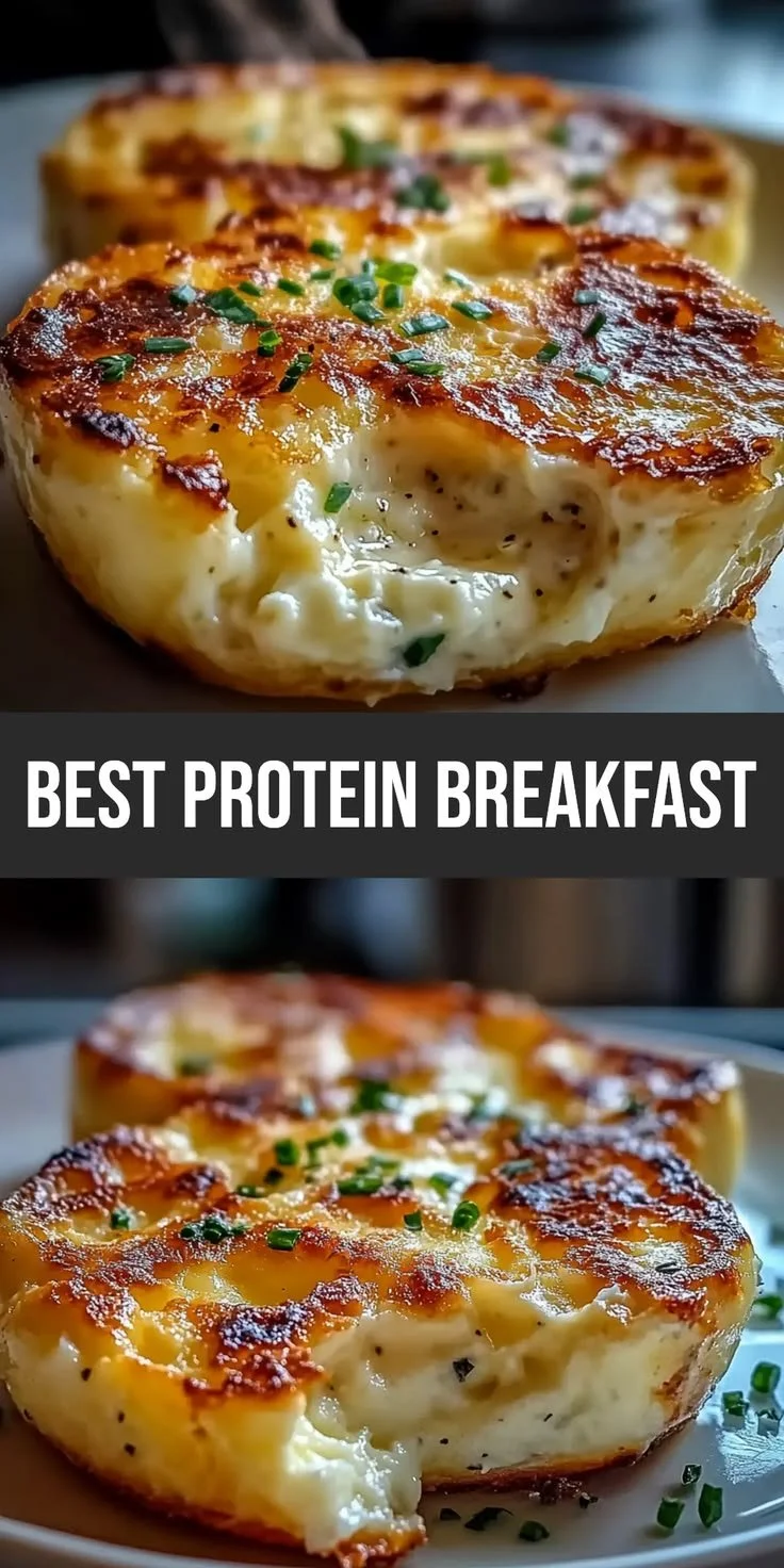 Baked cottage cheese eggs in a dish for a protein-rich breakfast