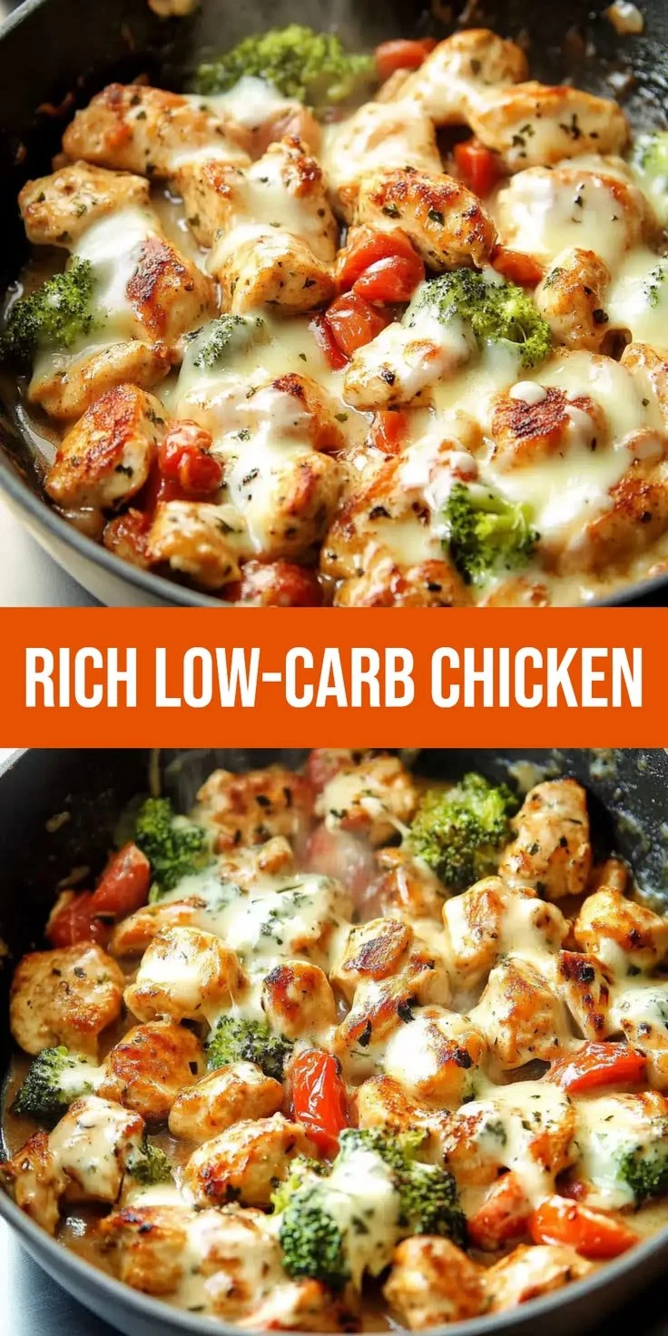 Creamy low-carb Tuscan chicken with herbs and spices on a plate