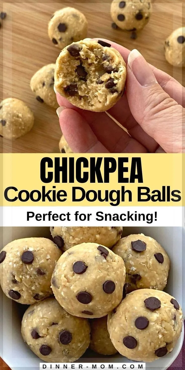 Healthy chickpea cookie dough balls for a nutritious snack