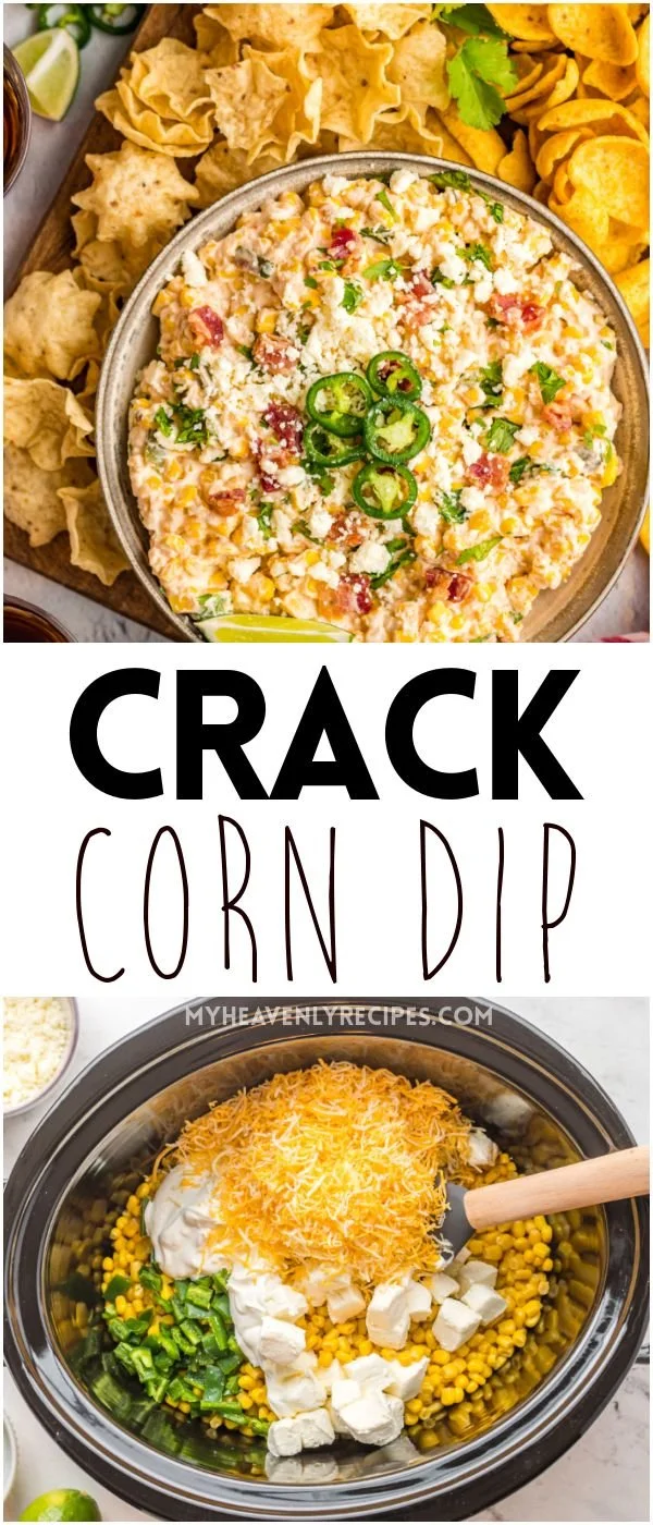 Creamy and delicious Crack Corn Dip served in a bowl with tortilla chips