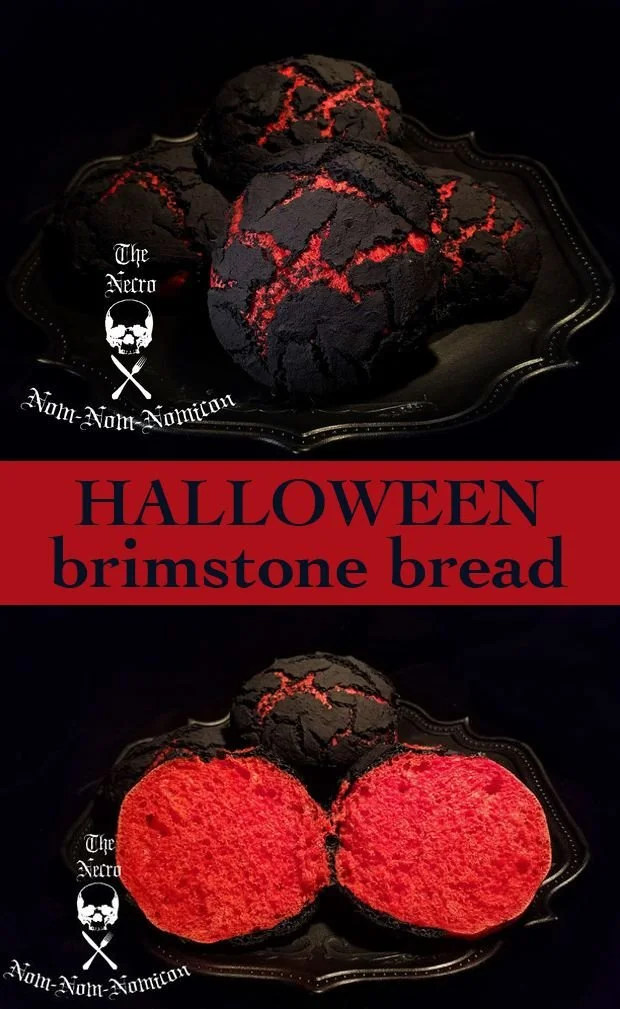 Halloween Brimstone Bread rolls fresh out of the oven