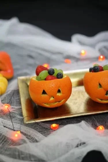 Healthy Halloween snacks for kids with a spooky theme