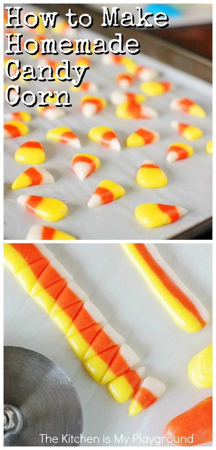 Bowl of colorful homemade candy corn for Halloween celebrations