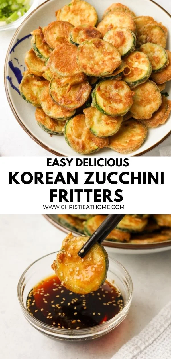 Delicious Korean zucchini fritters served on a plate