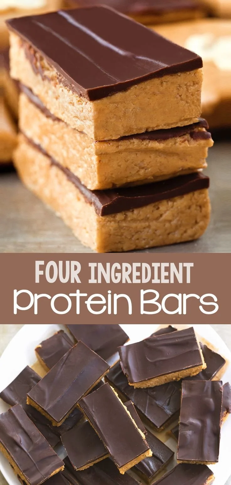 Healthy homemade protein bars on a plate, perfect for breakfast or snacks