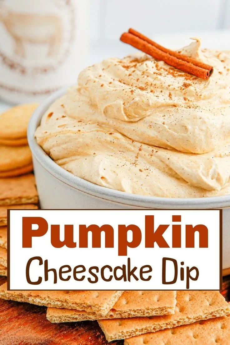 Delicious Pumpkin Pie Dip served with Cinnamon Sugar Pie Crust Dippers.