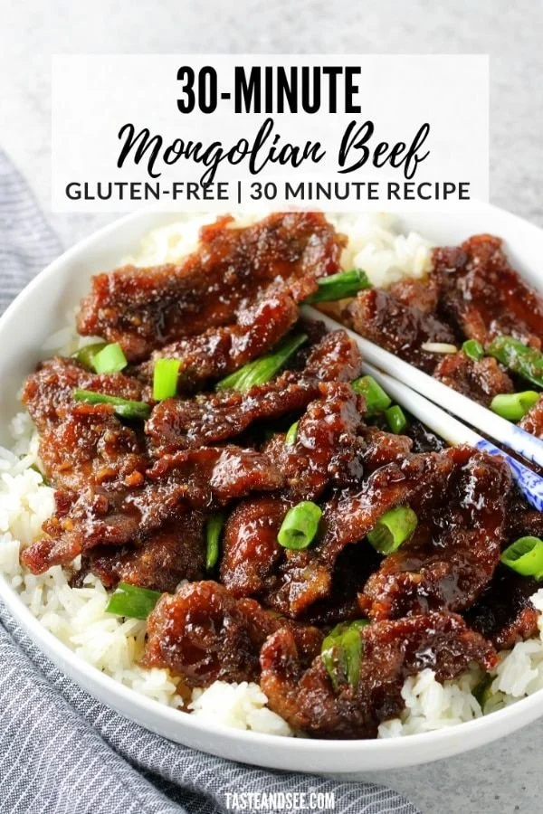 Delicious Mongolian beef dish served with vegetables, quick and gluten-free meal.