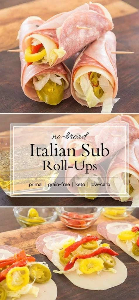 Italian rollitos de pan with peppers and cheese on a platter