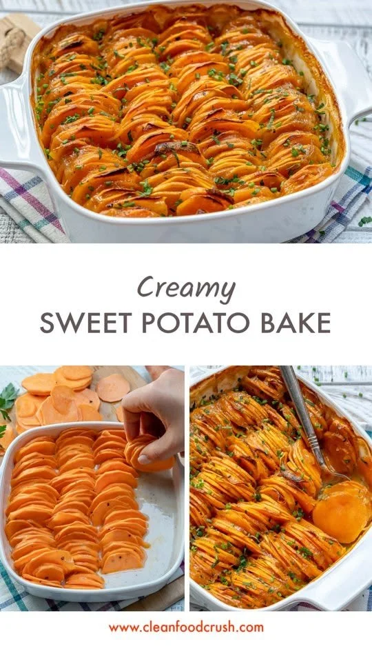 Creamy dairy-free sweet potato casserole, a perfect holiday side dish