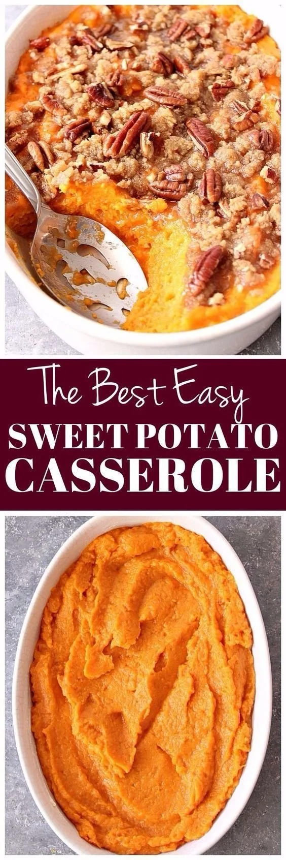 Delicious and easy sweet potato casserole dish for Thanksgiving celebration