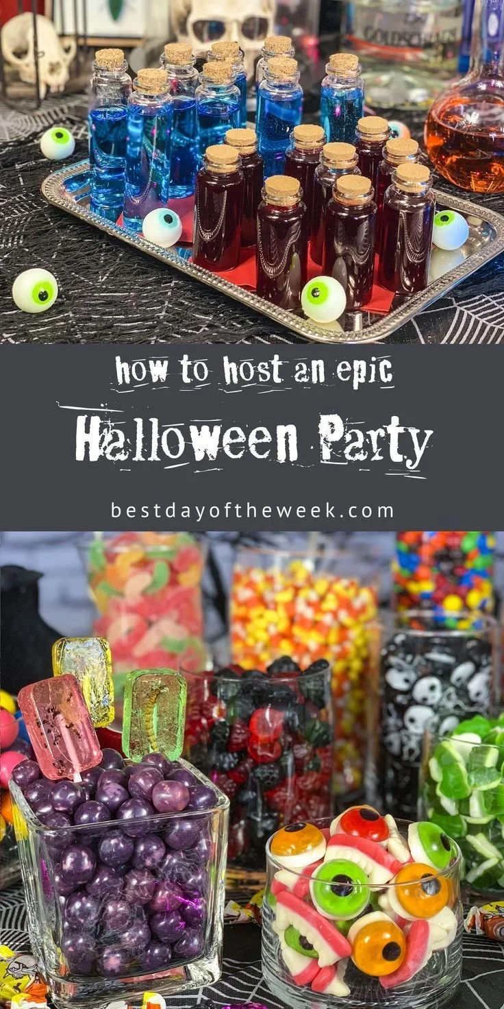 Decorated Halloween Bash with spooky theme and festive decorations