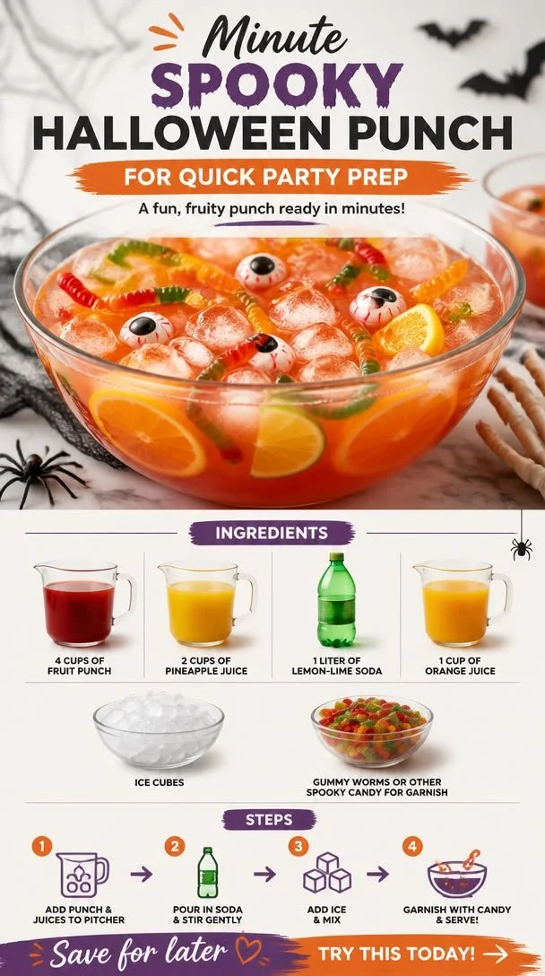 Witches Brew Punch in a spooky Halloween setting